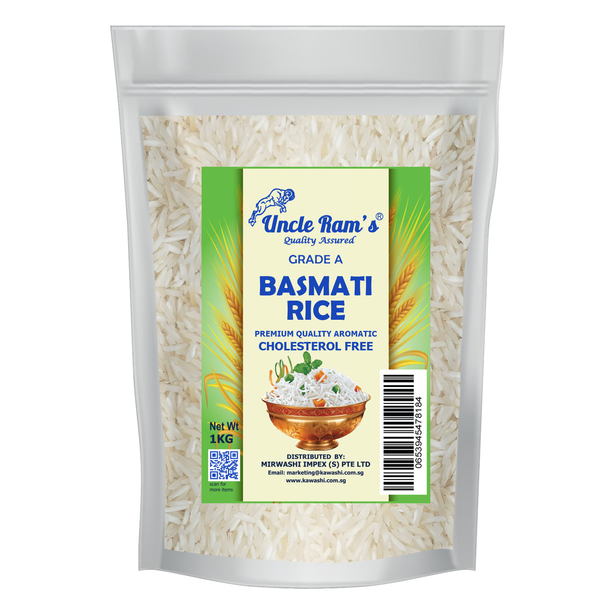 Uncle Ram Grade A Basmati Rice 1kg/2kg/3kg– kawashisg